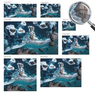 Fototapete in 3D-Optik mit Motiv Meereswellen