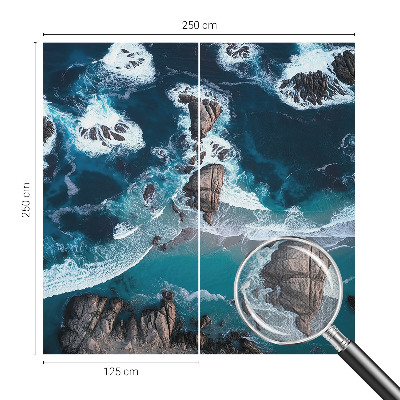 Fototapete in 3D-Optik mit Motiv Meereswellen