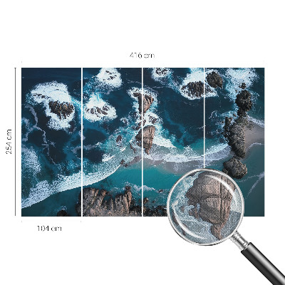 Fototapete in 3D-Optik mit Motiv Meereswellen