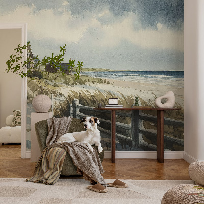 Selbstklebende Fototapete fürs Kinderzimmer mit Stranddünen-Motiv