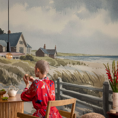 Selbstklebende Fototapete fürs Kinderzimmer mit Stranddünen-Motiv