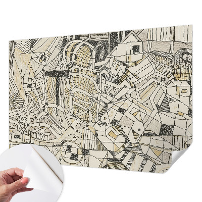 Motivtapete nach Maß mit geometrischer Abstraktion