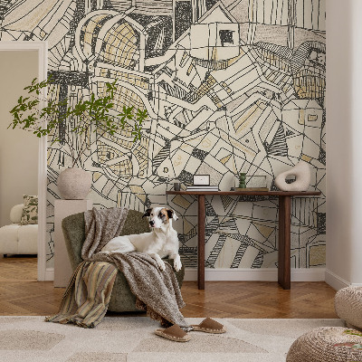Motivtapete nach Maß mit geometrischer Abstraktion
