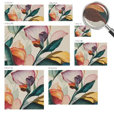 Selbstklebende Fototapete für die Wand mit bunten Blumenmotiv