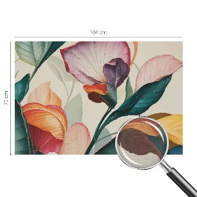 Selbstklebende Fototapete für die Wand mit bunten Blumenmotiv