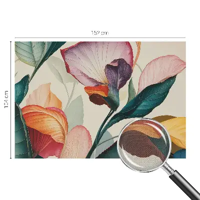 Selbstklebende Fototapete für die Wand mit bunten Blumenmotiv