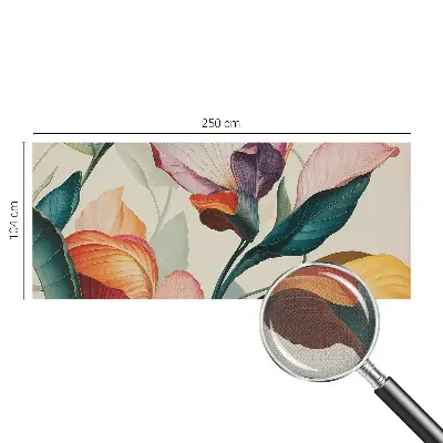 Selbstklebende Fototapete für die Wand mit bunten Blumenmotiv