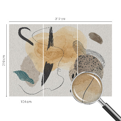 Selbstklebende Fototapete fürs Schlafzimmer Abstrakte Komposition