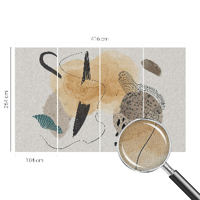 Selbstklebende Fototapete fürs Schlafzimmer Abstrakte Komposition