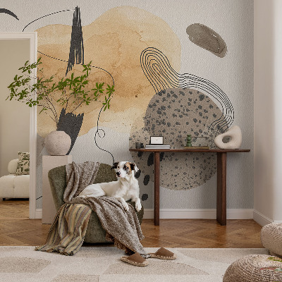 Selbstklebende Fototapete fürs Schlafzimmer mit einer abstrakten Komposition als Motiv