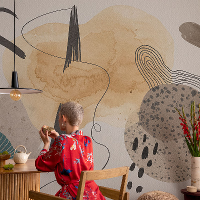 Selbstklebende Fototapete fürs Schlafzimmer Abstrakte Komposition