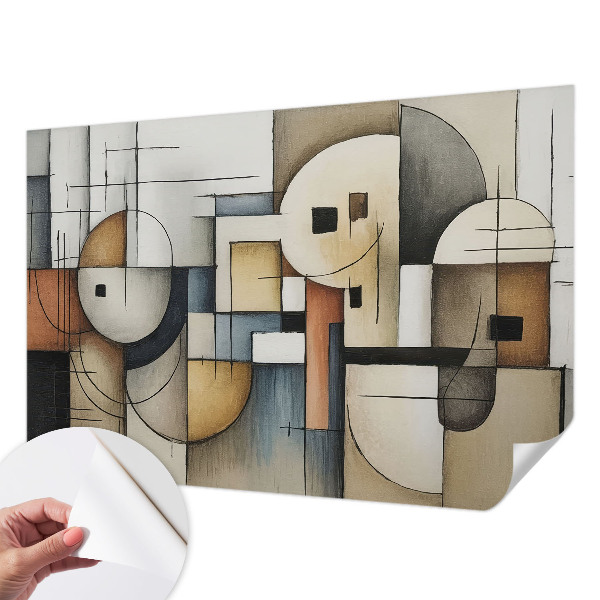 57D-Fototapete z geometrischem Harmoniemuster