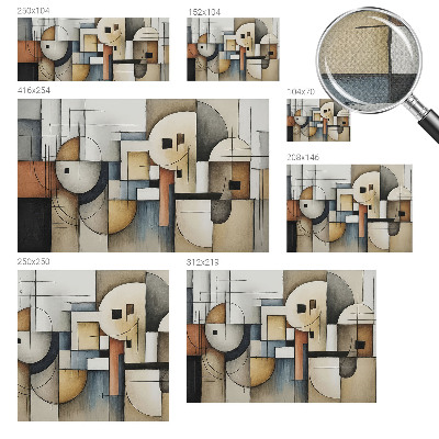 57D-Fototapete z geometrischem Harmoniemuster