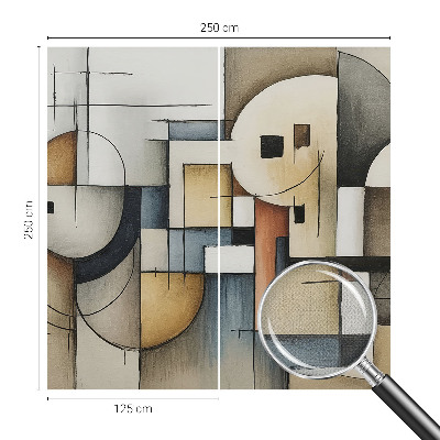 57D-Fototapete z geometrischem Harmoniemuster