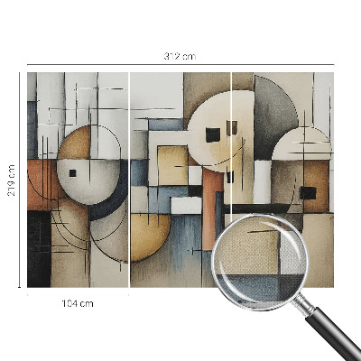 57D-Fototapete z geometrischem Harmoniemuster