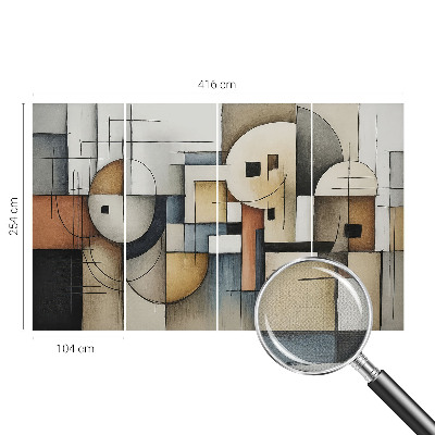 57D-Fototapete z geometrischem Harmoniemuster