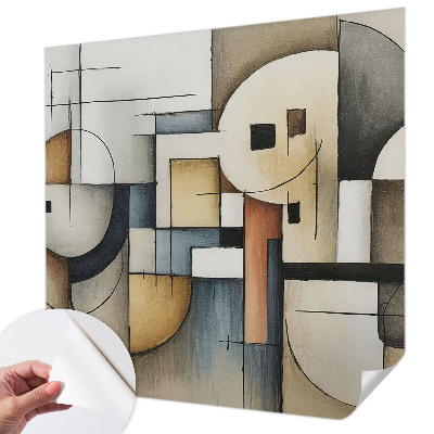 57D-Fototapete z geometrischem Harmoniemuster