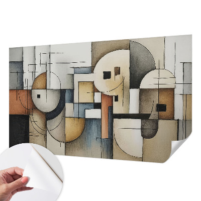 57D-Fototapete z geometrischem Harmoniemuster