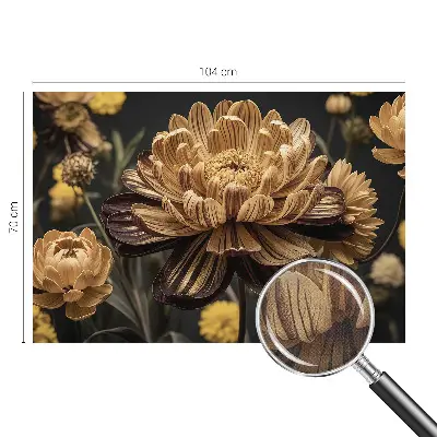 Fototapete in 3D-Optik mit floralem Motiv