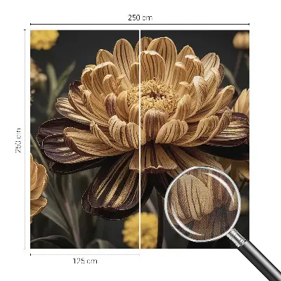 Fototapete in 3D-Optik mit floralem Motiv