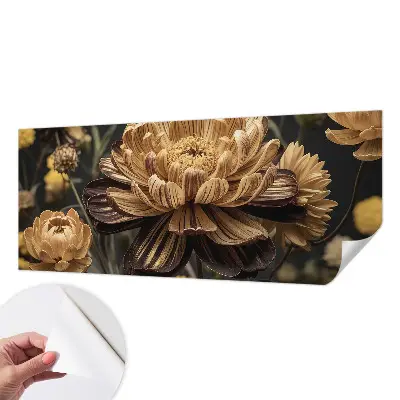 Fototapete in 3D-Optik mit floralem Motiv