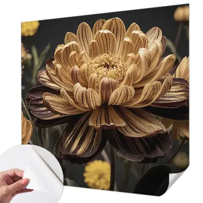 Fototapete in 3D-Optik mit floralem Motiv