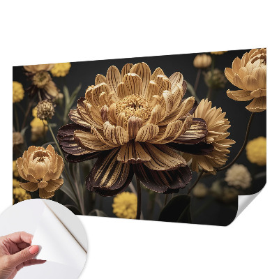 Fototapete in 3D-Optik Florale Eleganz