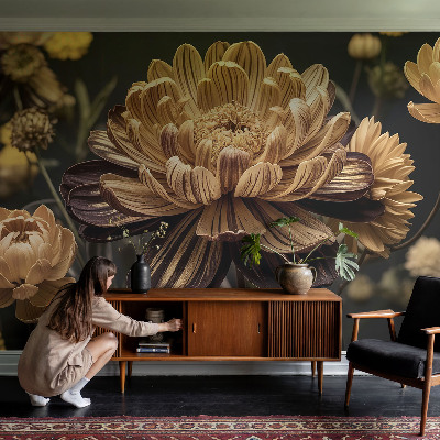 Fototapete in 3D-Optik Florale Eleganz