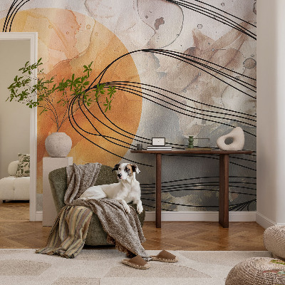 Selbstklebende Fototapete fürs Schlafzimmer mit harmonischer abstrakter Gestaltung