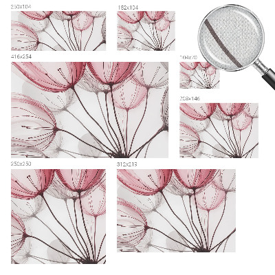 Fototapete in 3D-Optik mit Blumensilhouetten