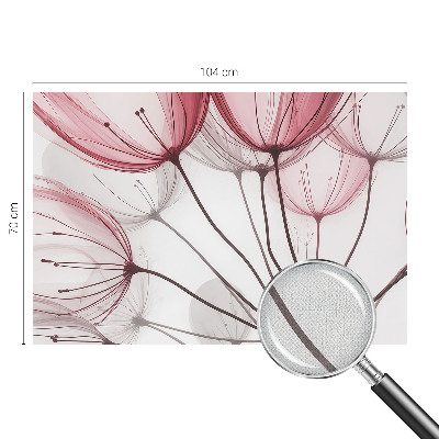 Fototapete in 3D-Optik mit Blumensilhouetten