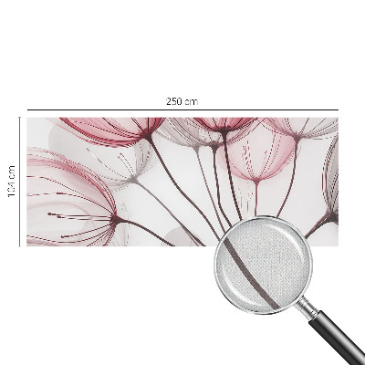 Fototapete in 3D-Optik mit Blumensilhouetten