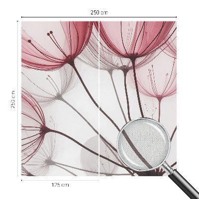 Fototapete in 3D-Optik mit Blumensilhouetten