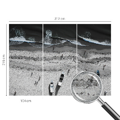 57D-Fototapete fürs Wohnzimmer mit Motiv „Strandruhe“