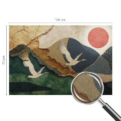 Vintage tapete Kraniche des Ostens