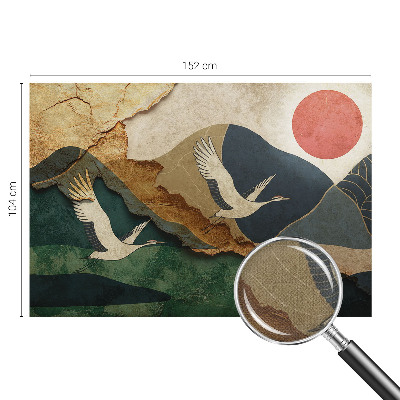 Vintage tapete Kraniche des Ostens