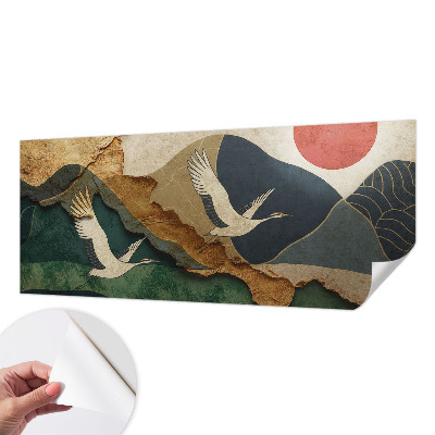 Vintage tapete Kraniche des Ostens