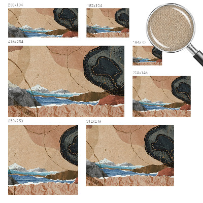 58D-Fototapete mit abstrakter Landschaft