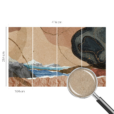 58D-Fototapete mit abstrakter Landschaft