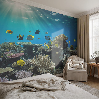 Selbstklebende Fototapete fürs Kinderzimmer mit Motiv einer Unterwasserwelt