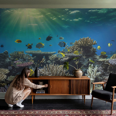 Selbstklebende Fototapete fürs Kinderzimmer mit Motiv einer Unterwasserwelt