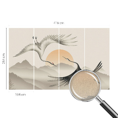 58D-Fototapete fürs Schlafzimmer Ostkräne