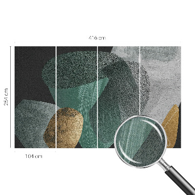 Motivtapete fürs Wohnzimmer mit abstrakten geometrischen Formen