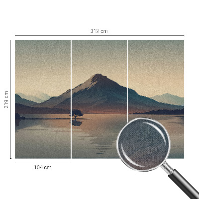 Vintage Tapete mit Motiv einer Berglandschaft