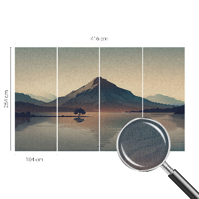 Vintage Tapete mit Motiv einer Berglandschaft