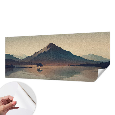 Vintage Tapete mit Motiv einer Berglandschaft