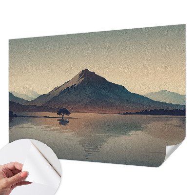 Vintage Tapete mit Motiv einer Berglandschaft