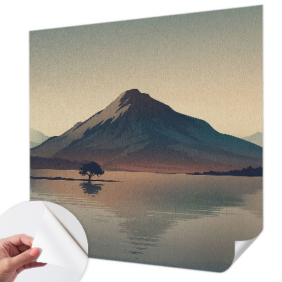 Vintage Tapete mit Motiv einer Berglandschaft