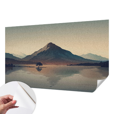 Vintage Tapete mit Motiv einer Berglandschaft