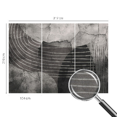 Selbstklebende Fototapete fürs Wohnzimmer mit abstrakten Linien als modernem Wandmotiv